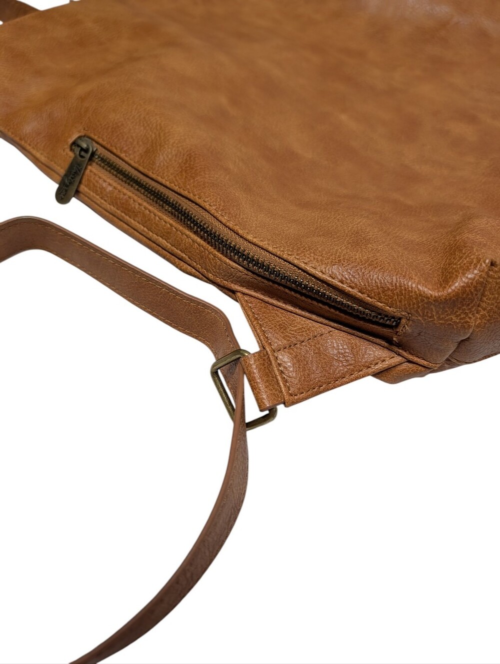 Thirty-One Women's Brown Backpack Tote Cognac Tan Vegan Faux Leather  Bag - Picture 5 of 9